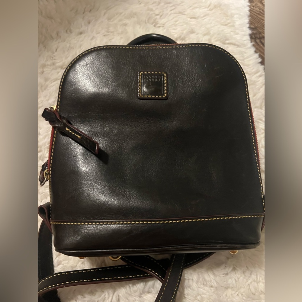 Dooney Bourke small leather backpack ( used, in good condition )